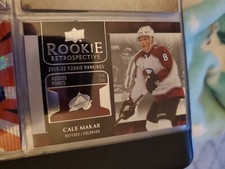 2020-21 UPPER DECK ROOKIE RETROSPECTIVE CALE MAKAR RR-10 COLORADO AVALANCHE CARD
