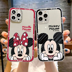 Hot mickey Minnie Mouse Case Iphone 13 12 11 Pro Max Xr Xs Transparent Cover