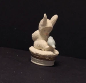 Vintage Dept 56 Schneehase "Tweet Tweet Tweet" aufklappbare Schmuckschatulle Schmuck  - Bild 1 von 7
