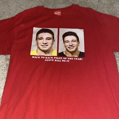 Hombre Envío Completo Nelk Niños STEVE WILL ROJO HOMBRE GRANDE L ROJO ESPALDA CON ESPALDA FELÓN Foto 1 de 4