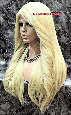 PELUCA COMPLETA FRONTAL ENCAJE PARTE GRATIS LARGA RECTA CAPAS BLANQUEADOR RUBIO CALOR OK NUEVA CON ETIQUETAS Foto 1 de 4