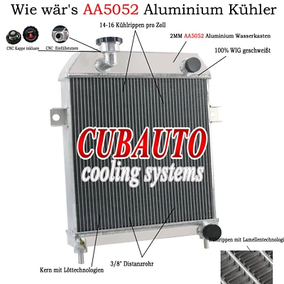 4 filas radiador aluminio para 1963-68 JAGUAR MK1/MK2 MARK 2 55-59 S-TYPE MT - Imagen 1 de 4