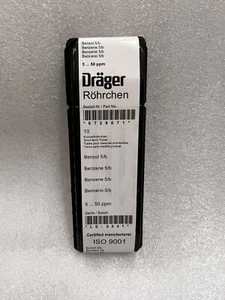DRAGER/DRAEGER BENZENE 5/b 5-50PPM 6728071 GAS DETECTION TUBE - Picture 1 of 1