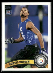 2011 Topps #214 Curtis Brown Pittsburgh Steelers novato - Imagen 1 de 2
