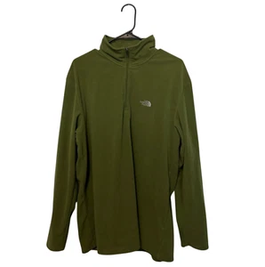 The North Face Jacket Mens XL Green 1/4 Zip Pullover Lightweight Fleece TKA100 - Picture 1 of 10