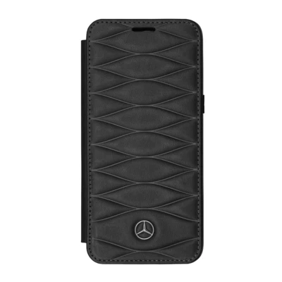 Mercedes Benz Originale a Libro /Case per Samsung Galaxy S8 Pelle Nero Nuovo Ovp - Immagine 1 di 2