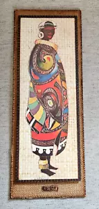 Lez Frizelle opera d'arte vintage anni 60 off set litografia donna africana N'Debele - Foto 1 di 5
