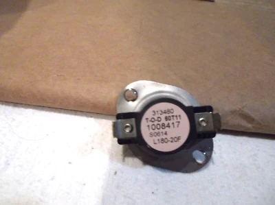 Interruptor de límite de control de horno de reinicio automático 313480 ICP 1008417 L180-20F, T-O-D60T11 Foto 1 de 2
