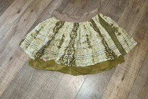 FREE PEOPLE WOMENS MINI SKIRT RUFFLES W LINER SIZE 8 - Picture 1 of 4