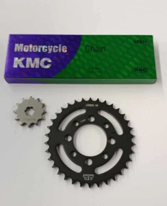 1980-2003 SUZUKI DS80 DS 80 JT SPROCKET KIT and KMC HEAVY DUTY CHAIN SET - Picture 1 of 8