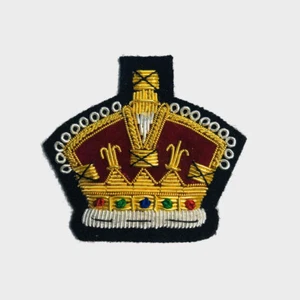 KING Crown Embroidered Patches blazer bullion wire crest badge fashion accessory - Picture 1 of 2
