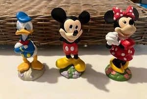 Vintage Disney Collectible Figures Mickey Mouse, Minnie Mouse, Donald Duck - Picture 1 of 5