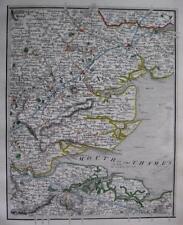 ESSEX  KENT  ROCHESTER SHEERNESS BILLERICAY JOHN CARY GENUINE ANTIQUE MAP  c1824