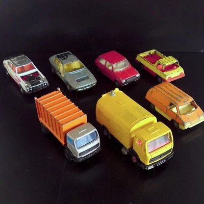 Corgi FAUN AK435 ROAD SWEEPER, Majorette MERCEDES Truck + Vintage job lot, 1980 - Image 1 of 4