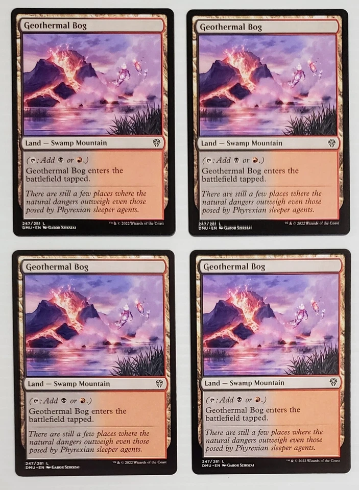 4x Geothermal Bog NM-Mint, English Dominaria United MTG Magic The Gathering  - Image 1 of 1