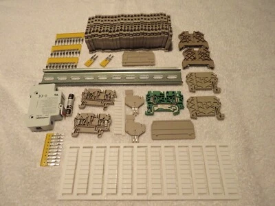 New Lot Of Weidmuller Terminal Blocks DIN Rail Diode Label Jumper Ground Fuse - Image 1 of 4