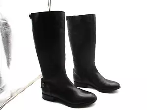 Arturo Chang AT-Fierce Black Leather Zip Knee High Riding Boots Women's Size 10 - Picture 1 of 13