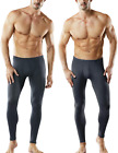 Tsla 2 Pack Men's Thermal Underwear Trousers, Heated Warm Fleece Lined Long Base