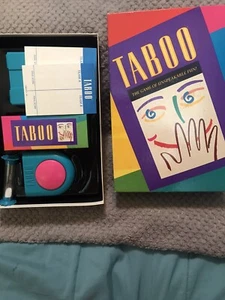 VINTAGE 1989 TABOO THE GAME OF UNSPEAKABLE FUN BOARD GAME - COMPLETE! - Picture 1 of 4