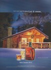 2002 Canadian Mist Whisky - "Let It Snow" - Log Cabin Christmas - Print Ad Photo