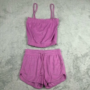 NEU J. Crew Handtuch Frottee Set Oberteil (S) Shorts (XS) Frühling Urlaub Überwurf Damen - Bild 1 von 9