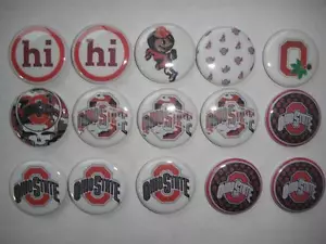 Ohio State bottoni retro piatto o spilla distintivo cabochon abbellimenti magneti - Foto 1 di 5