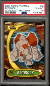 2004 TOPPS POKEMON ADVANCED CHALLENGE #56 REGIROCK PSA 10 GEM MINT POP 5 - Picture 1 of 2