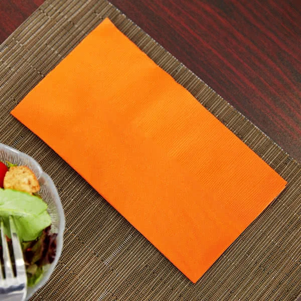 1000 ESTUCHES en relieve 2 capas 1/2 pliegues 15" x 17" papel cena boda fiesta servilleta Foto 1 de 4