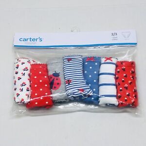 Carters Girls Elastic Waistband 7-Pack Stretch Cotton Undies Size 2/3