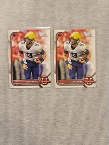 Lote de tarjetas JJ MCCARTHY 2022 1st Bowman (2) Michigan Vikings - Imagen 1 de 8