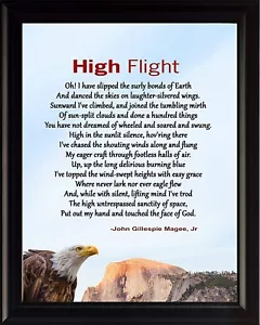 John Gillespie Magee, Jr High Flight Poster Print Picture or Framed Wall Art - Picture 1 of 15