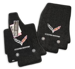 2014-2019 Chevrolet Corvette C7 Floor Mats Flags & Corvette Premium 32oz InStock - Picture 1 of 7