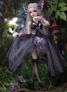 Nuevo Vestido sin cordones BJD Ropa Peluca Zapatos para el cabello Para 1/4 BJD Muñeca Ingrid B - Imagen 1 de 9