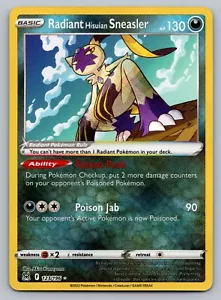 Radiant Hisuian Sneasler Pokemon Lost Origin 123/196 Radiant Rare NM - Picture 1 of 2