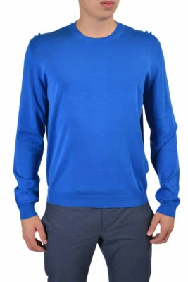 Ballantyne Men's Blue Crewneck Solid Long Sleeve Sweater US S IT 48 - Image 1 of 3
