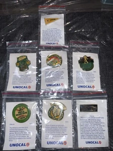 Lot of 7 Vintage Oakland A's Athletics Unocal 76 Lapel Pins - NEW - Picture 1 of 8