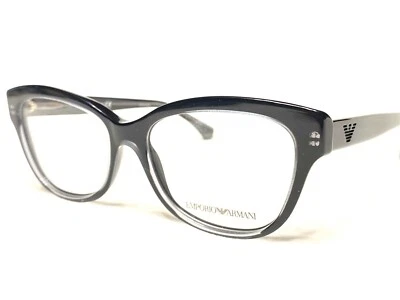 NUEVO Emporio Armani EA3033 5220 Mujer Negro y Transparente Monturas de Anteojos 53/16~140 Foto 1 de 4