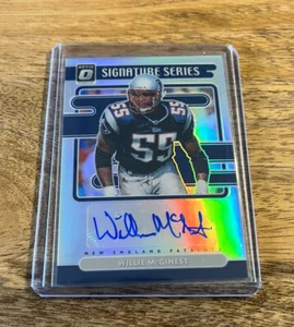 Willie McGinest 2021 Optic AUTO Signature Series Holo Silver SS-WM Prizm - Imagen 1 de 2