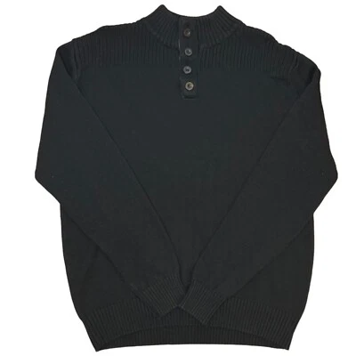 Michael Brandon Mens XL Sweater Heavy Tight Knit w Button Collar Pullover - Image 1 of 4