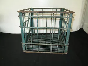 Vintage BEAT Rice, IL Metal Crate, 13" x 12" x 13" - Picture 1 of 7