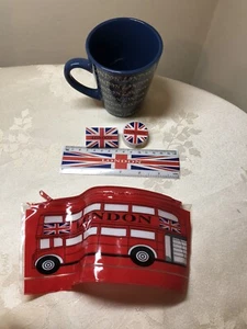 London Souvenir Geschenke - Tasse + Federmäppchen + Lineal + Anspitzer + Gummi - Bild 1 von 7