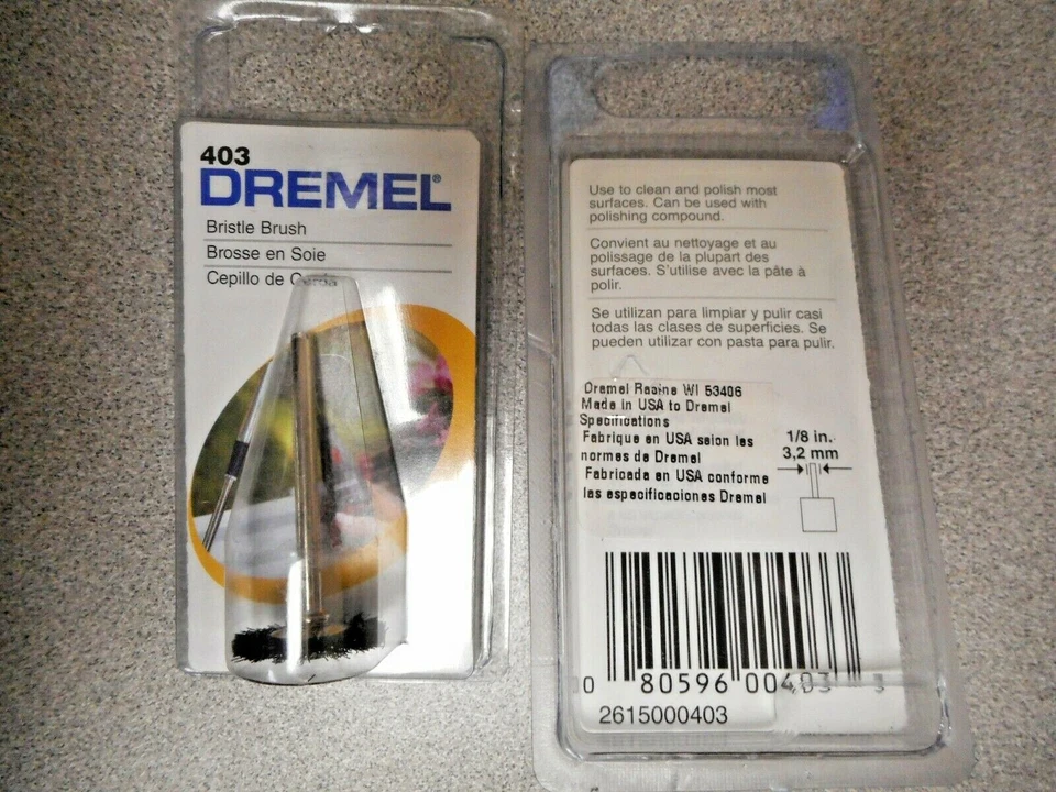 LOTE DE 2 CEPILLOS DE CERDAS DREMEL 403 NUEVOS EN PAQUETE Foto 1 de 1