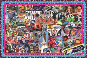 The Crazy 80's! Retro Puzzle For Adults And Kids | 1000 Piece Jigsaw Puzzle - Picture 1 of 7