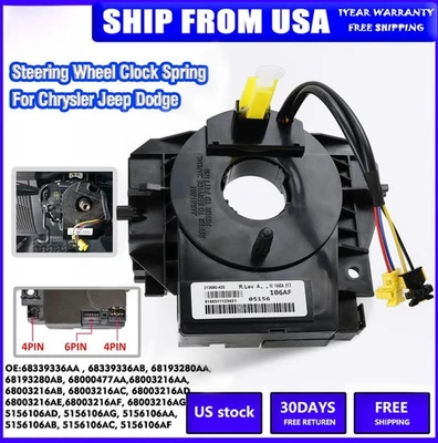 For Jeep Wrangler JK 2007-2018 Clock Spring With Angle Sensor Steering Wheel - Bild 1 von 4