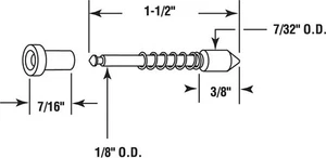 Prime-Line 1857-N schwarz Kunststoff sortiert Push Pull Innenkolben Riegel - Bild 1 von 1