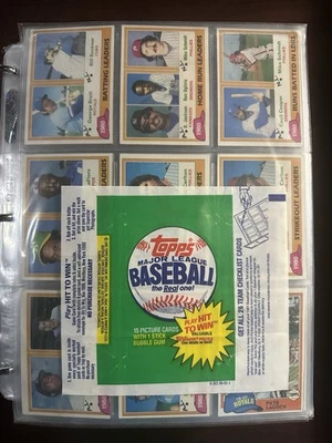 NEAR COMPLETE 1981 Topps Set W/ Wrapper In Binder NRMT+; BAINES RC, RAINES RC - Image 1 of 4