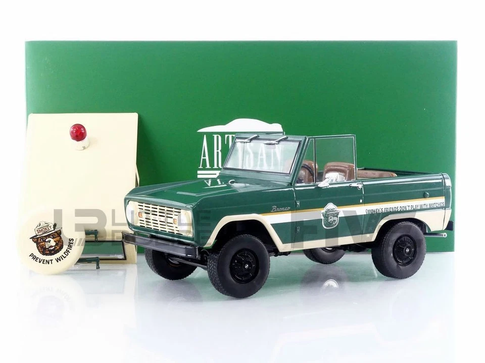 GREENLIGHT COLLECTIBLES 1/18 - FORD BRONCO - SMOKEY BEAR FOREST RANGER 1967 1914 - Image 1 of 1