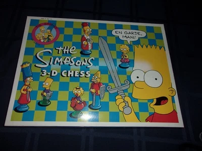 THE SIMPSONS 3-D CHESS SET BOARD GAME COMPLETE 1992 - Image 1 of 4