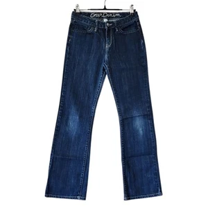 Gap Denim Girls Straight Leg Jeans Size 12 Dark Blue High Rise Stretch - Picture 1 of 12