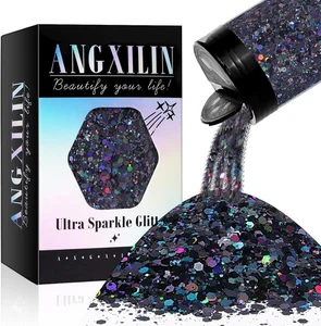 Glitter grosso olografico, 190 G/6,7 oz glitter artigianale misto grosso e fine, sfuso - Foto 1 di 5